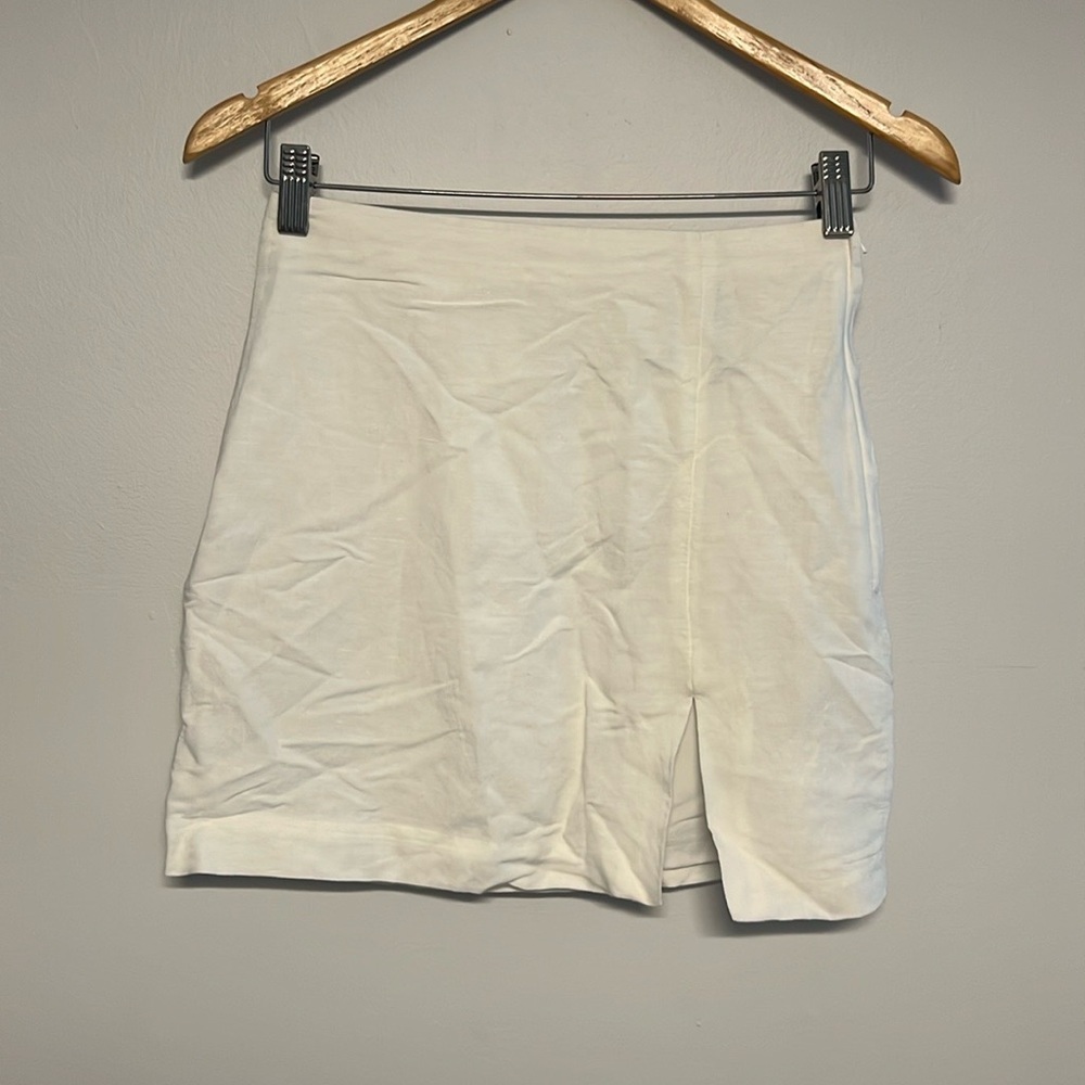 White Skirt with Slit